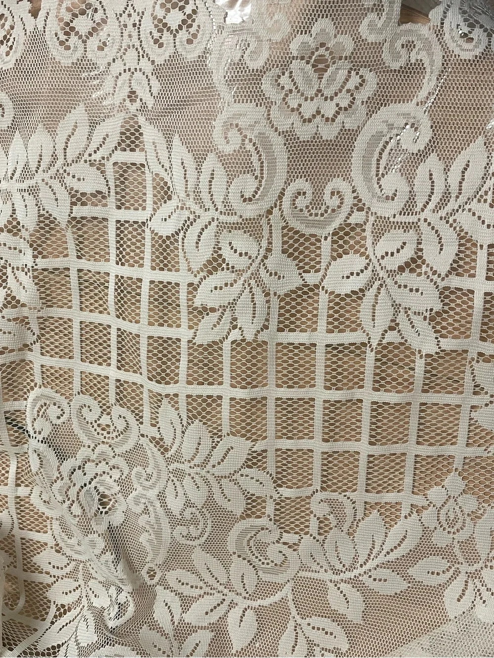 Elegant White Lace Table Runner - Home Accents ,190/63 Inches.